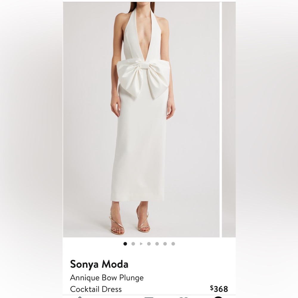 White Backless Cocktail Dress